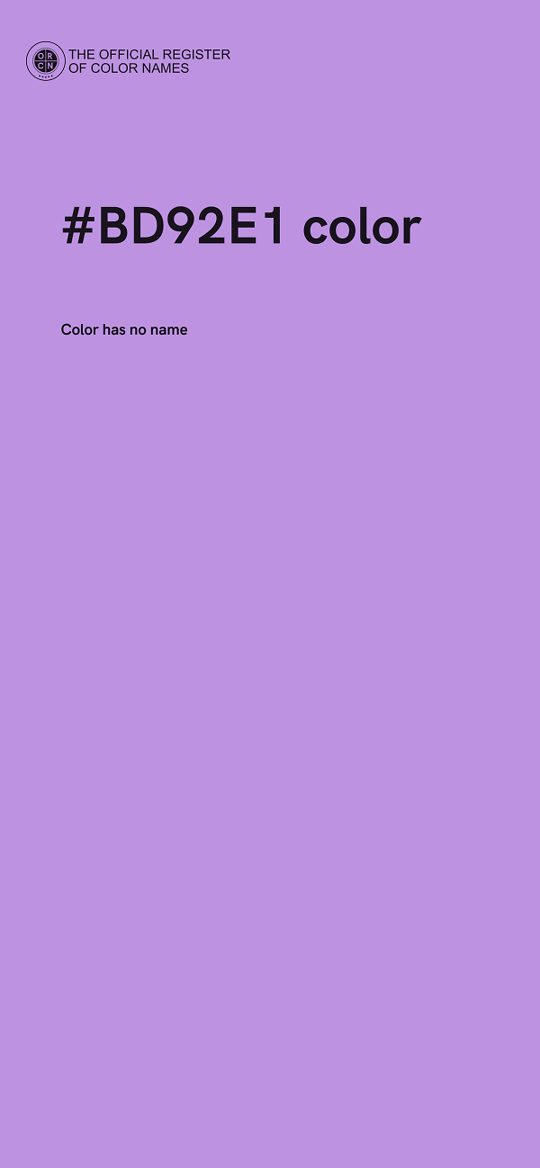 #BD92E1 color image