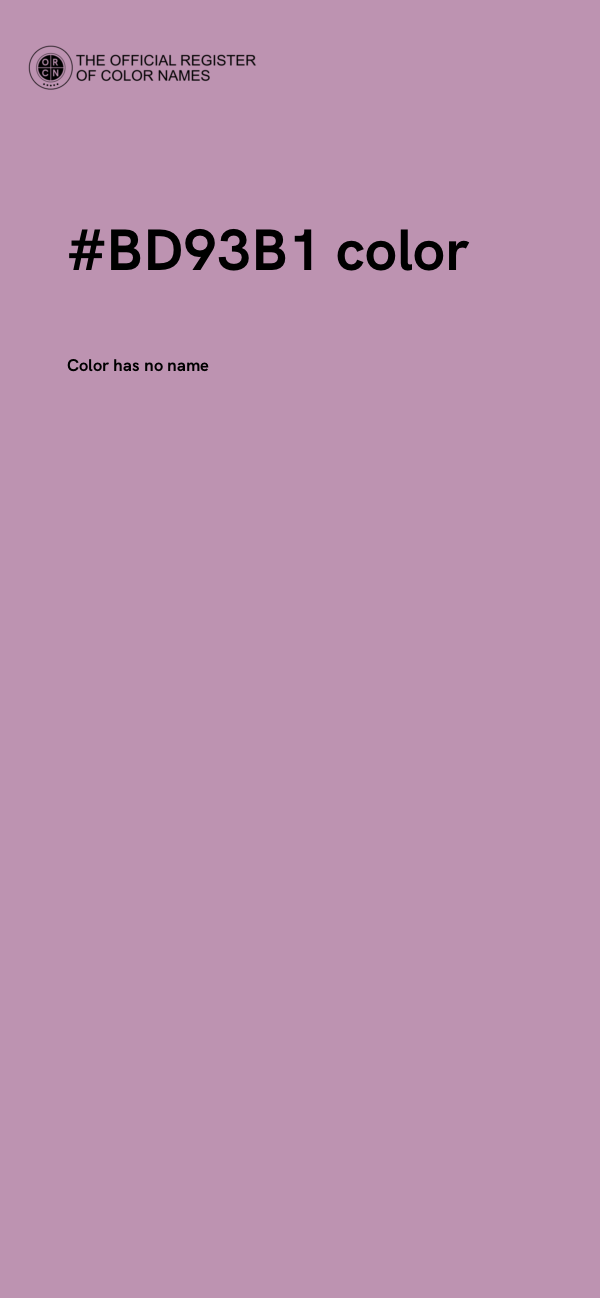#BD93B1 color image