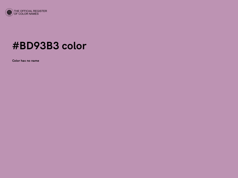 #BD93B3 color image