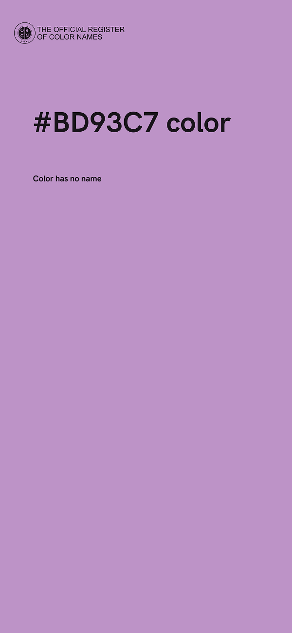 #BD93C7 color image