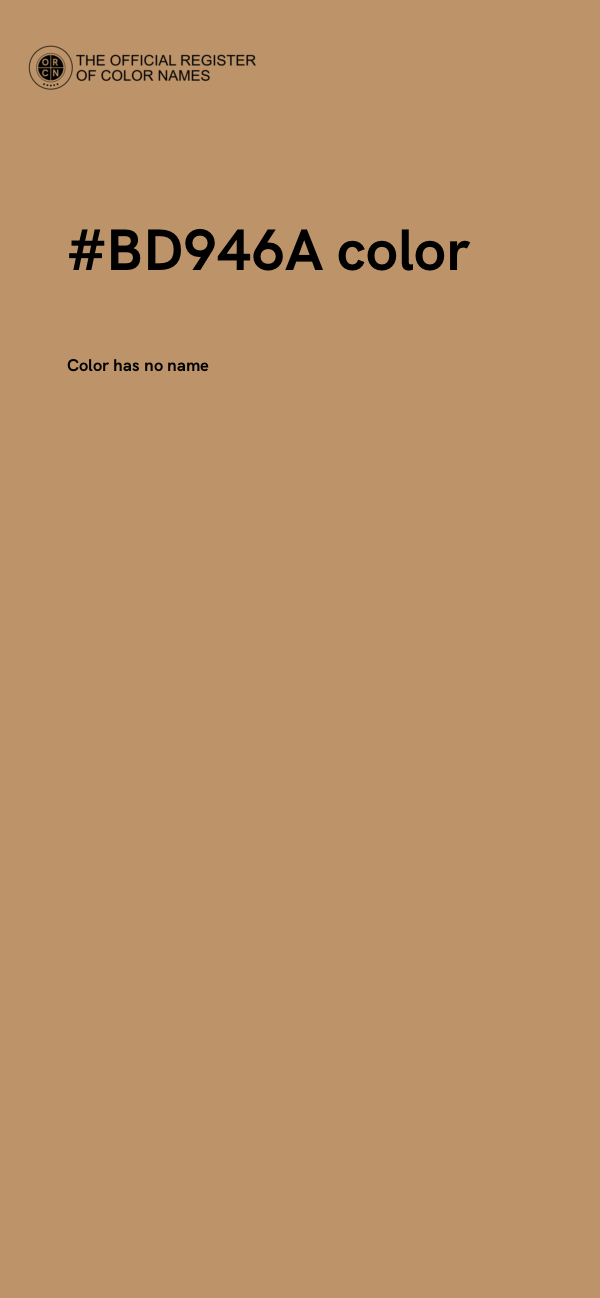#BD946A color image