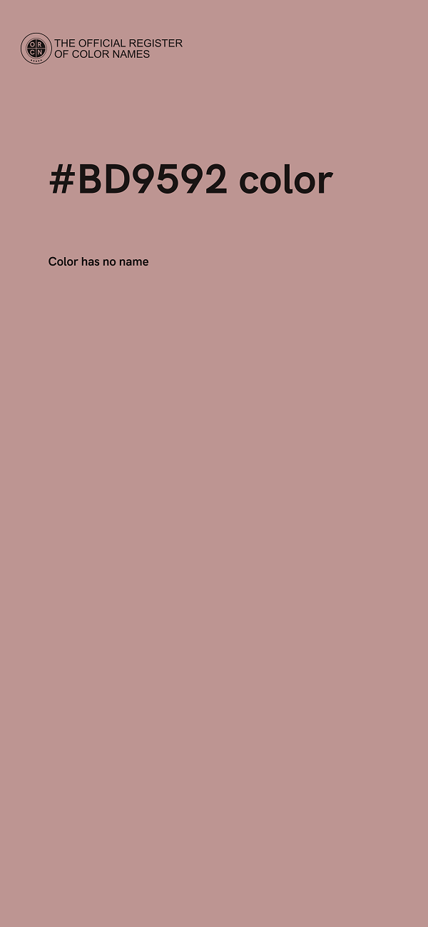 #BD9592 color image