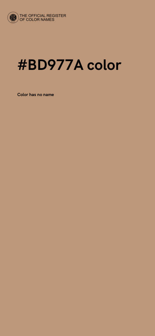 #BD977A color image