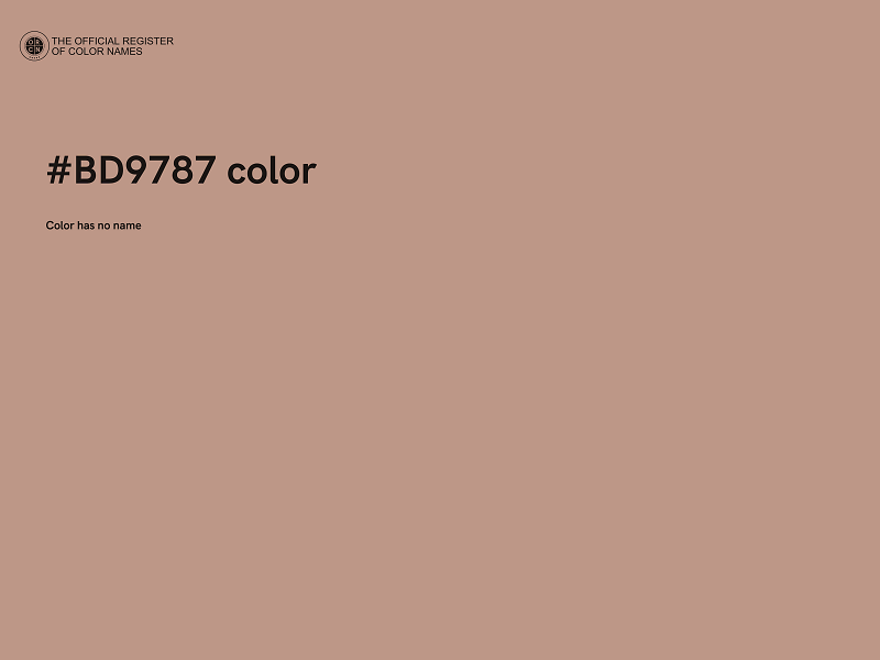 #BD9787 color image