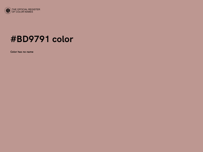 #BD9791 color image