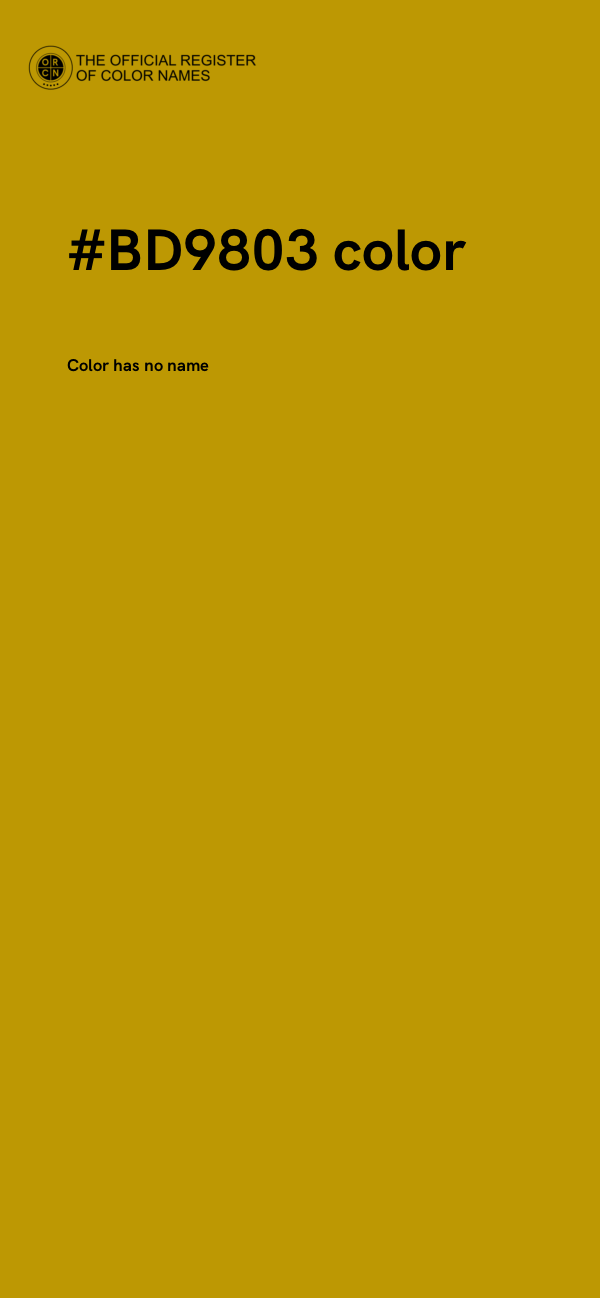 #BD9803 color image