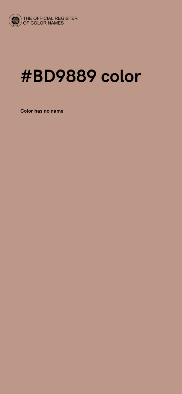 #BD9889 color image