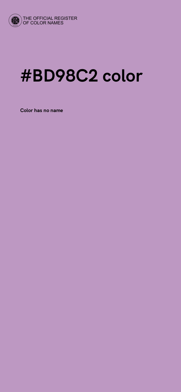 #BD98C2 color image