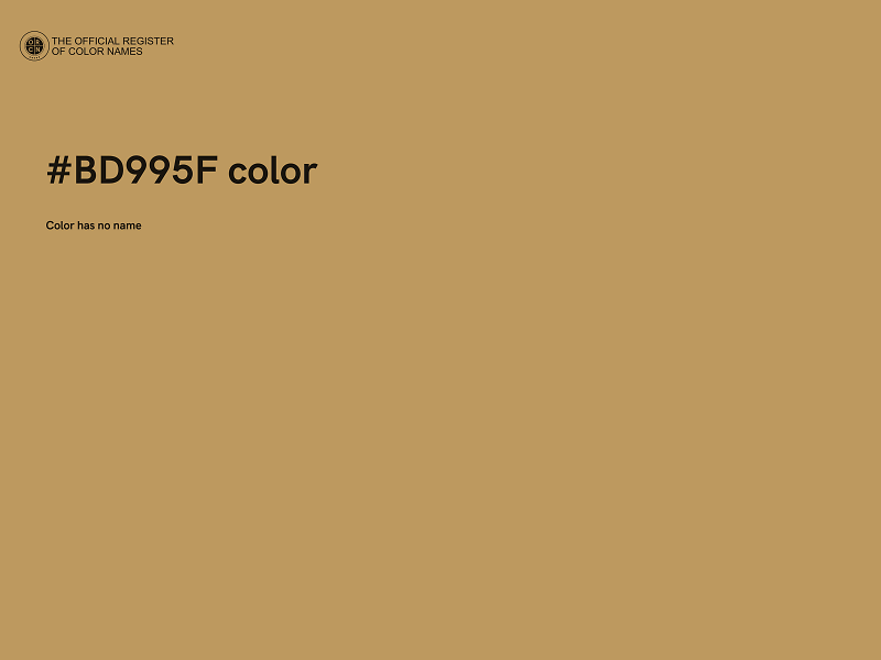 #BD995F color image