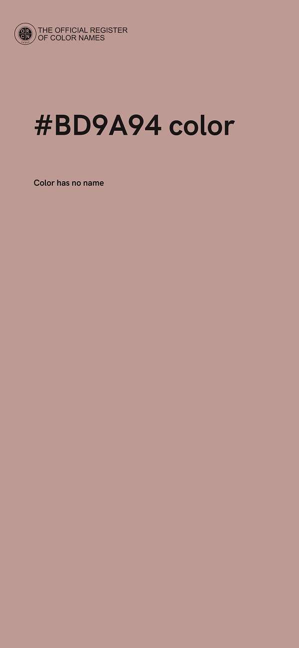 #BD9A94 color image
