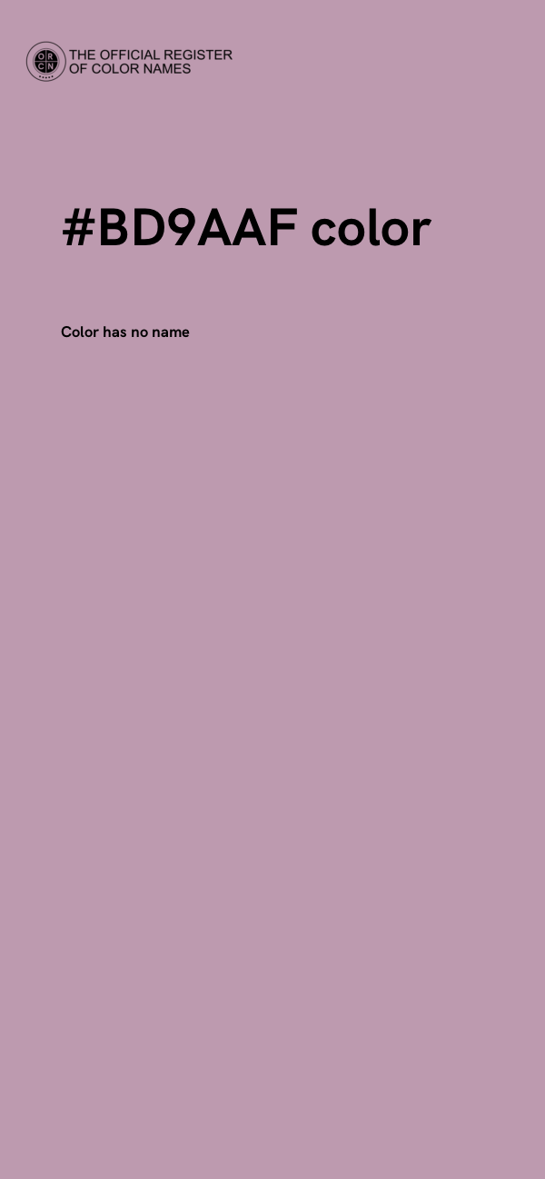 #BD9AAF color image