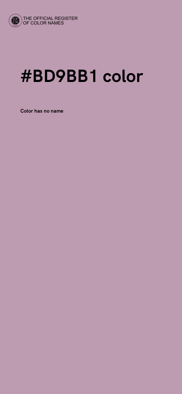 #BD9BB1 color image