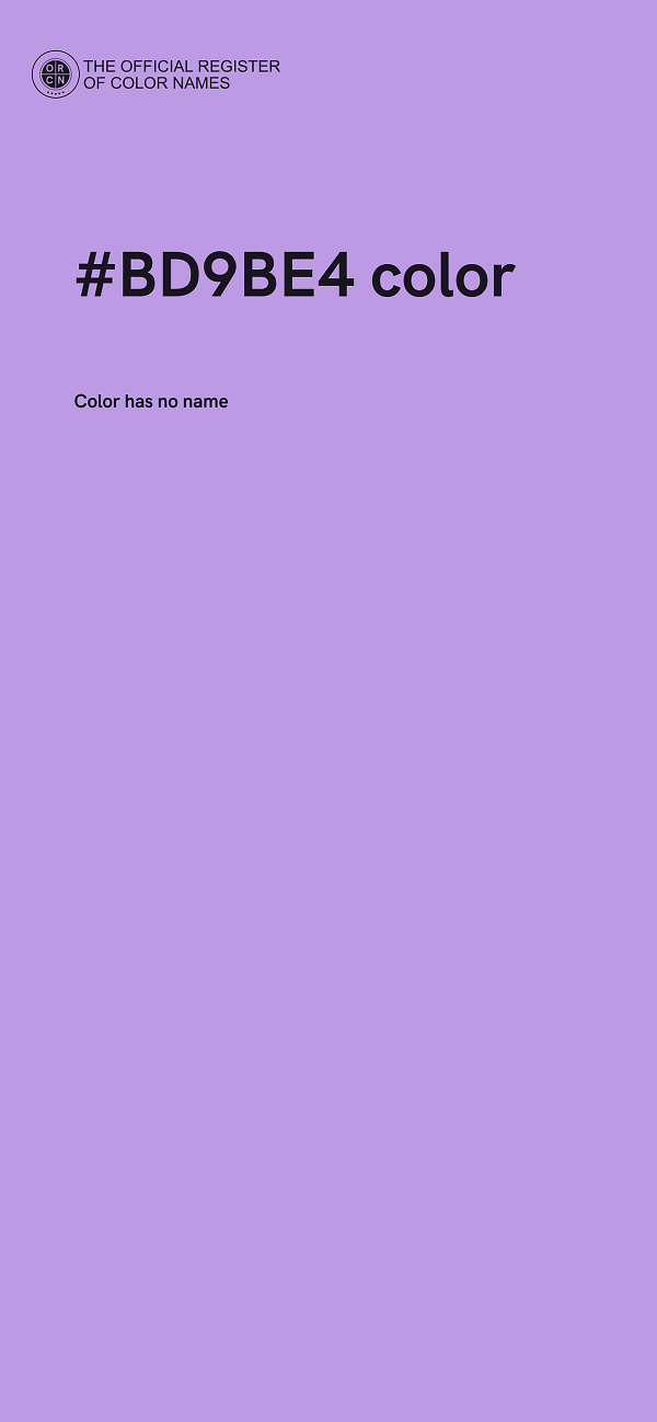 #BD9BE4 color image