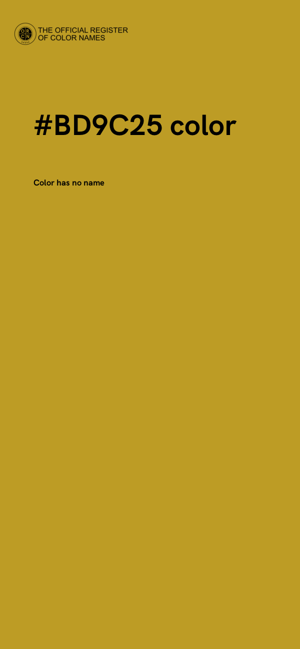 #BD9C25 color image