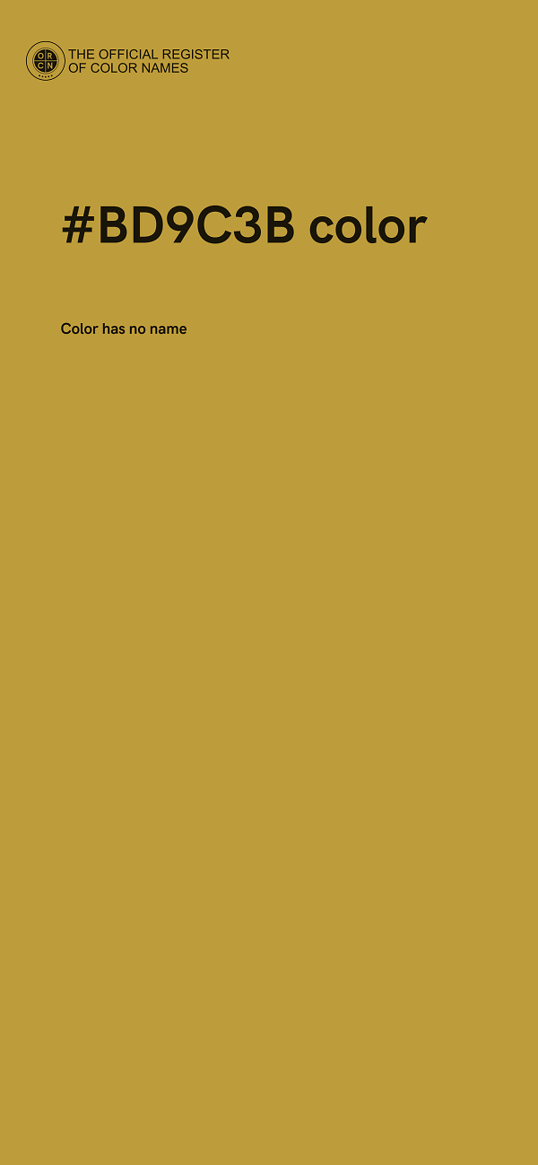 #BD9C3B color image
