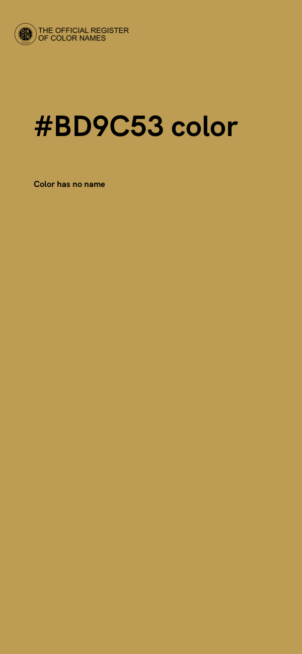 #BD9C53 color image