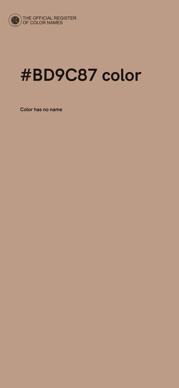 #BD9C87 color image