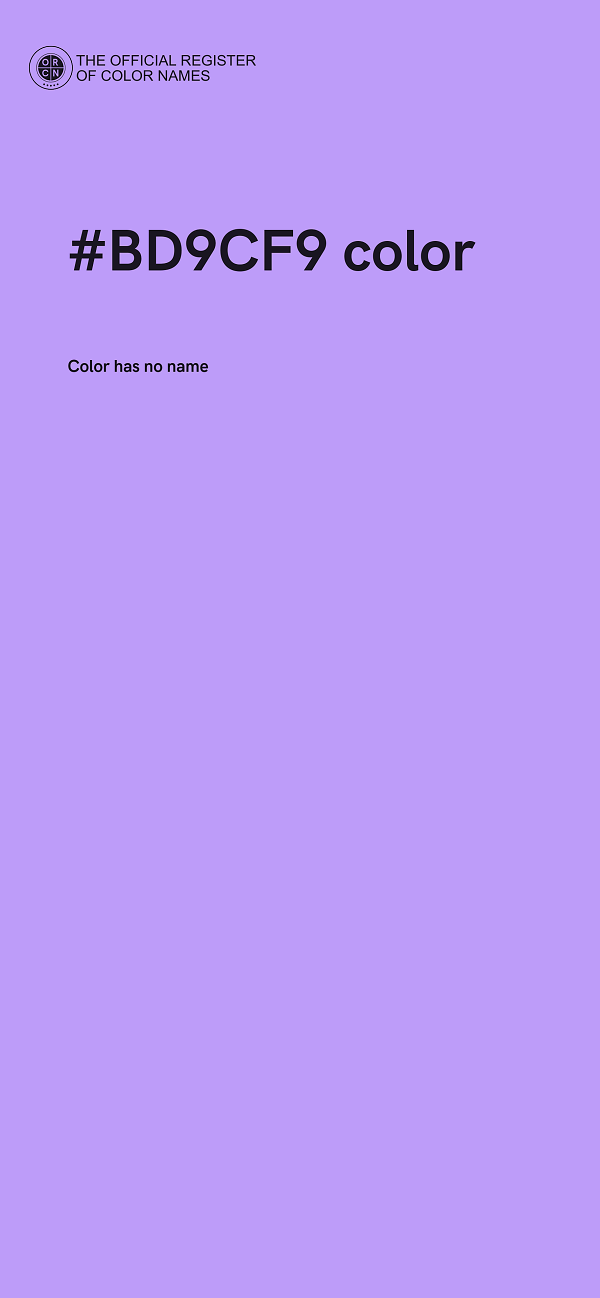 #BD9CF9 color image