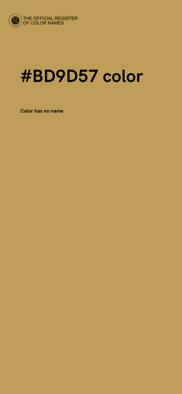 #BD9D57 color image