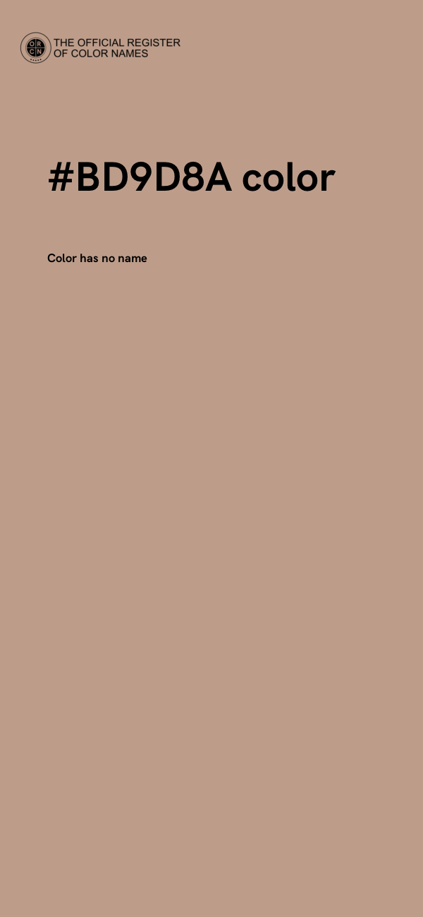 #BD9D8A color image