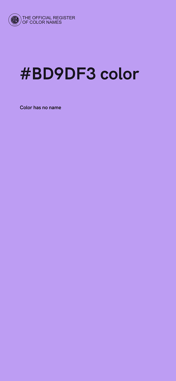 #BD9DF3 color image