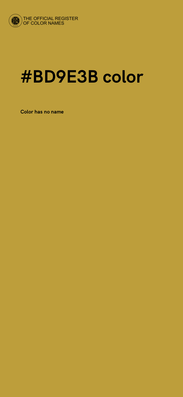 #BD9E3B color image