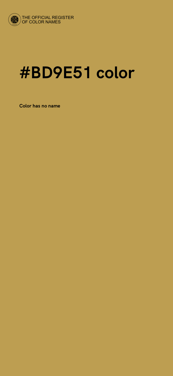 #BD9E51 color image