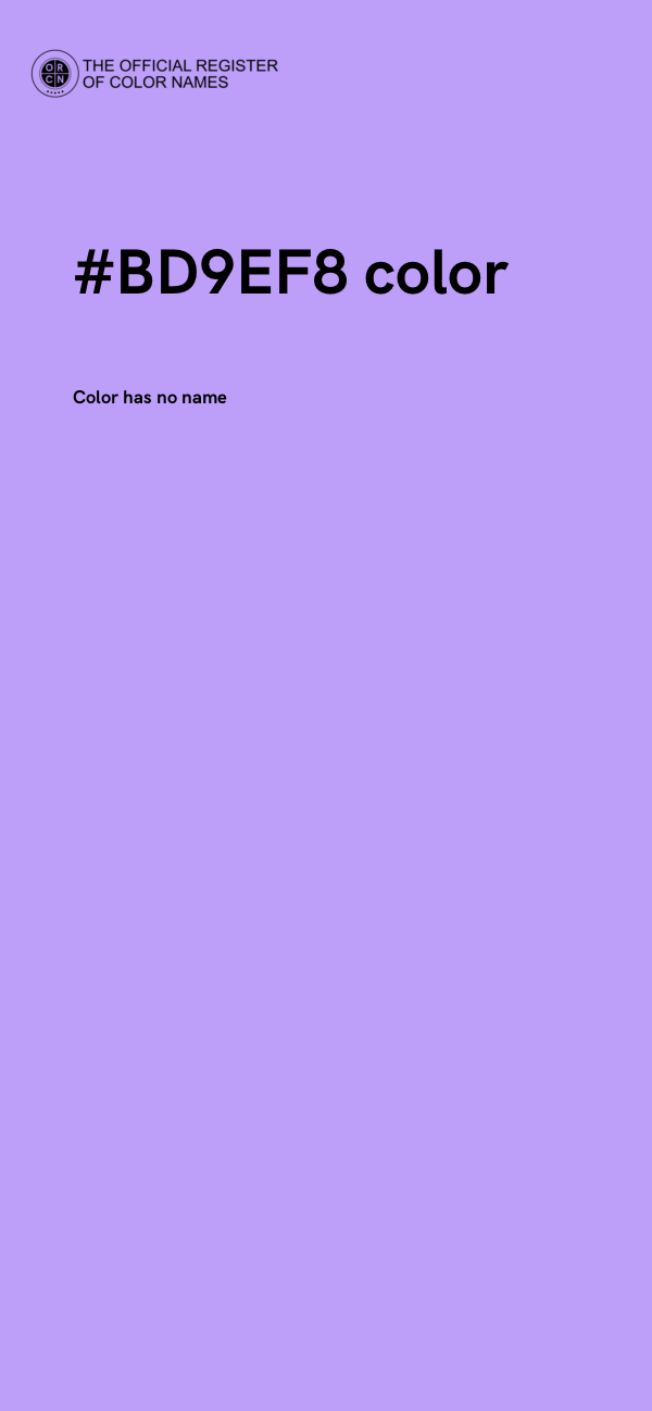 #BD9EF8 color image