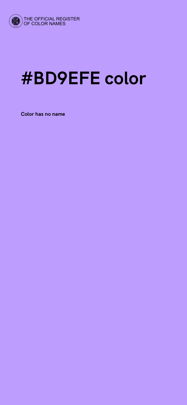 #BD9EFE color image