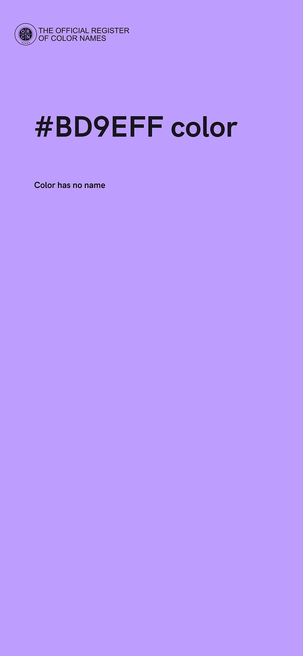 #BD9EFF color image