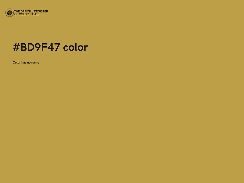 #BD9F47 color image