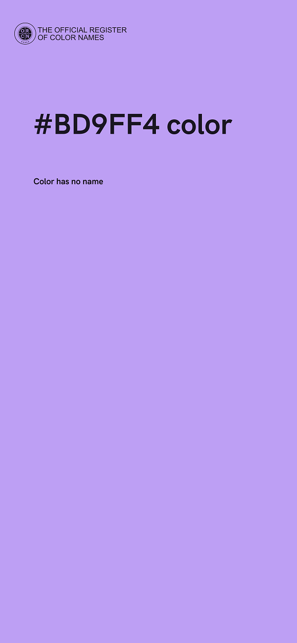 #BD9FF4 color image
