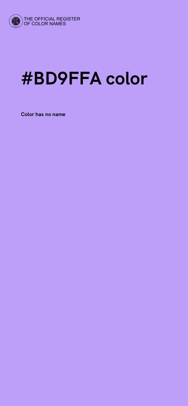 #BD9FFA color image