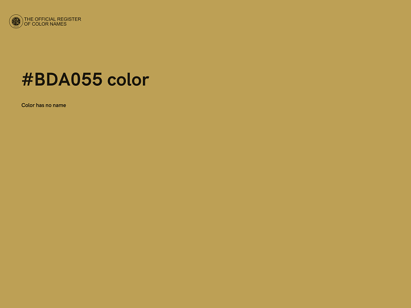 #BDA055 color image