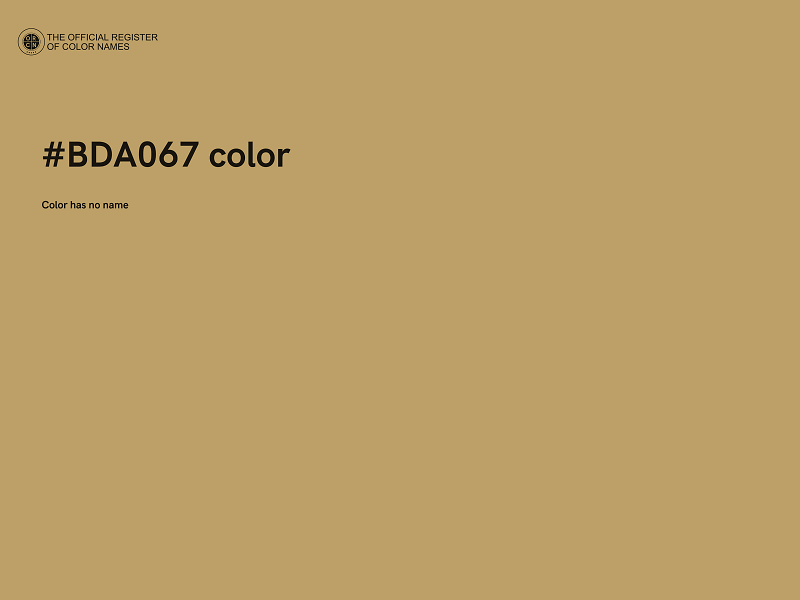#BDA067 color image