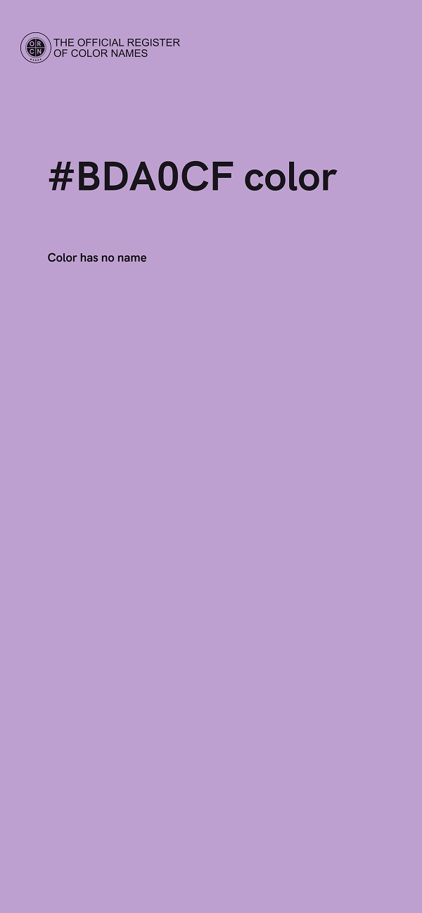 #BDA0CF color image