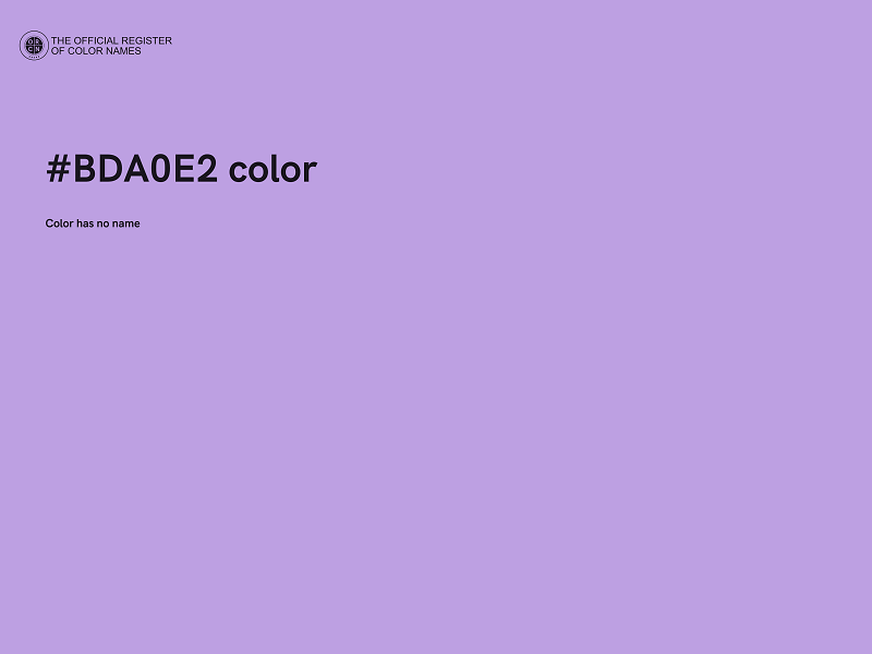 #BDA0E2 color image