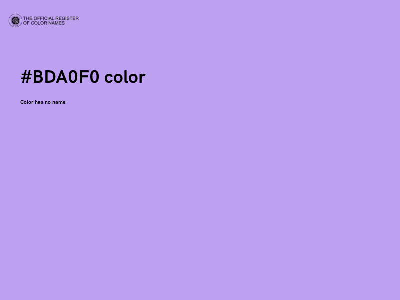 #BDA0F0 color image