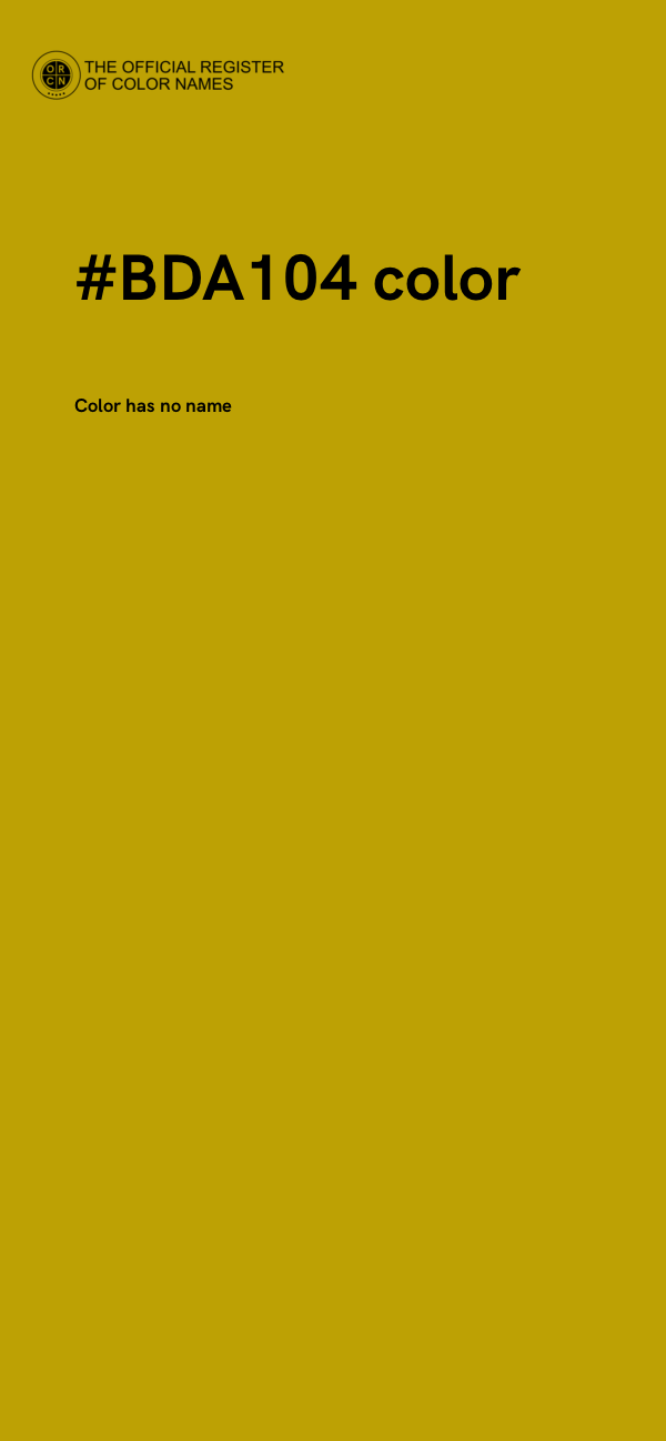 #BDA104 color image