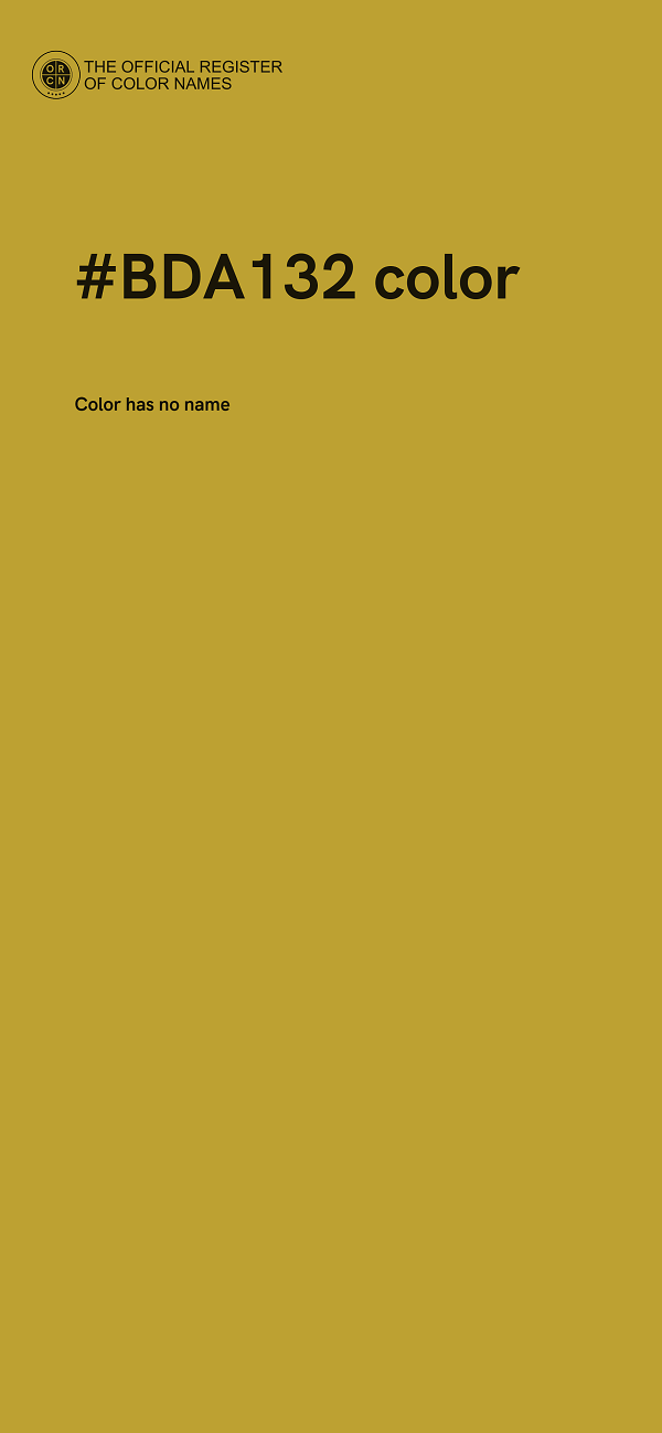 #BDA132 color image