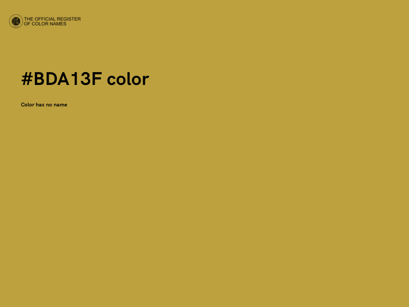 #BDA13F color image