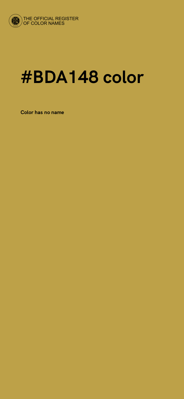 #BDA148 color image