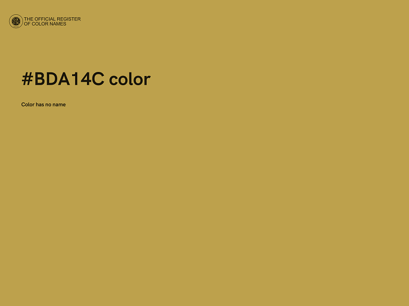 #BDA14C color image