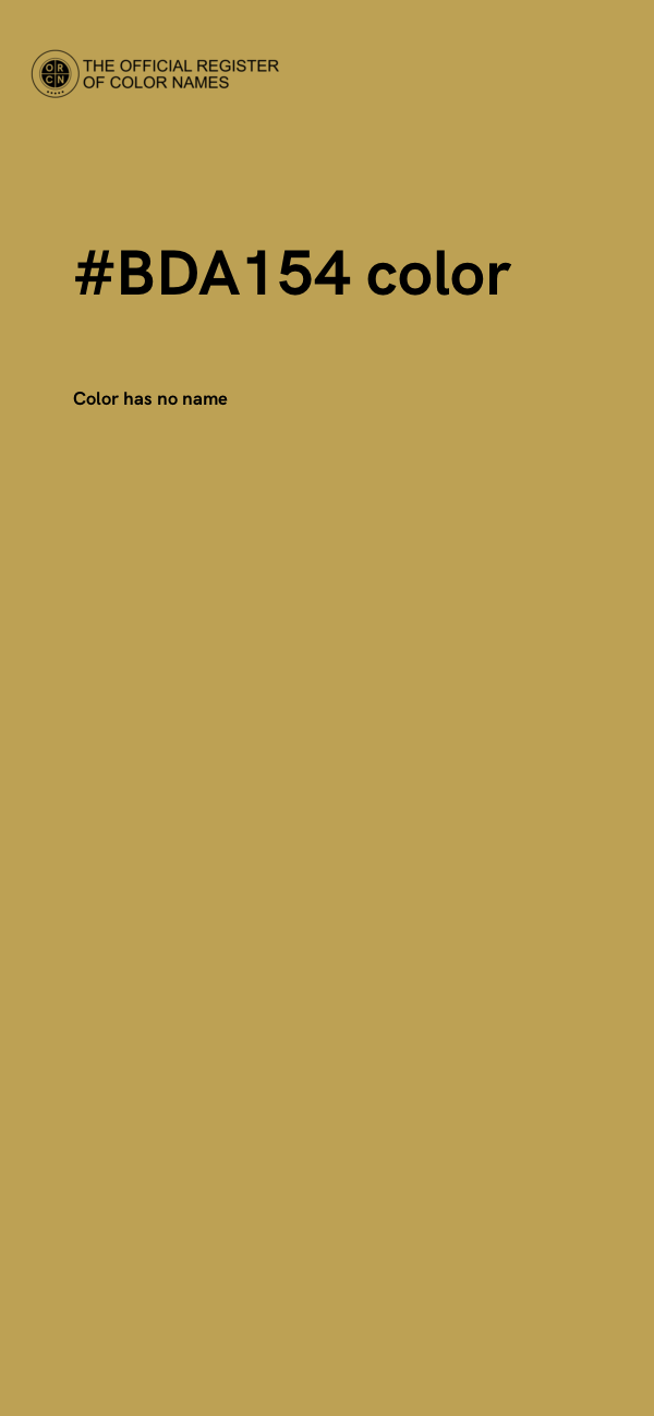 #BDA154 color image