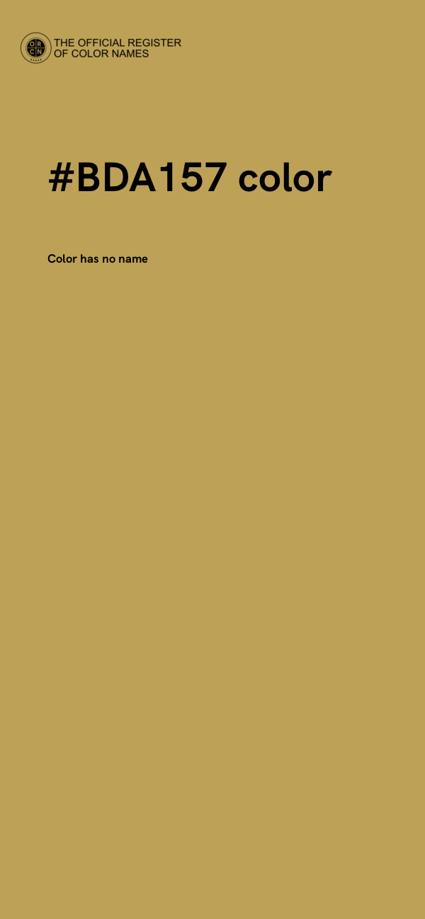 #BDA157 color image