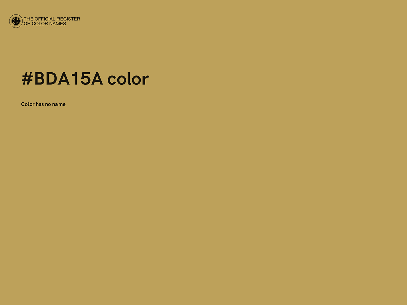 #BDA15A color image