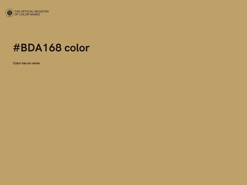 #BDA168 color image