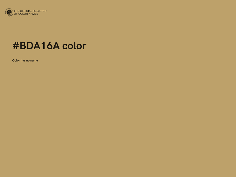 #BDA16A color image