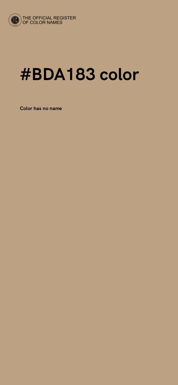 #BDA183 color image