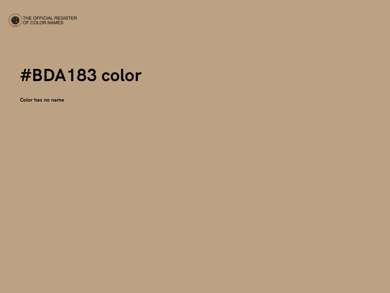 #BDA183 color image